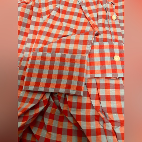 Boss Hugo Boss Size 39 15.5 men’s checkered Red shirt - Picture 4 of 5